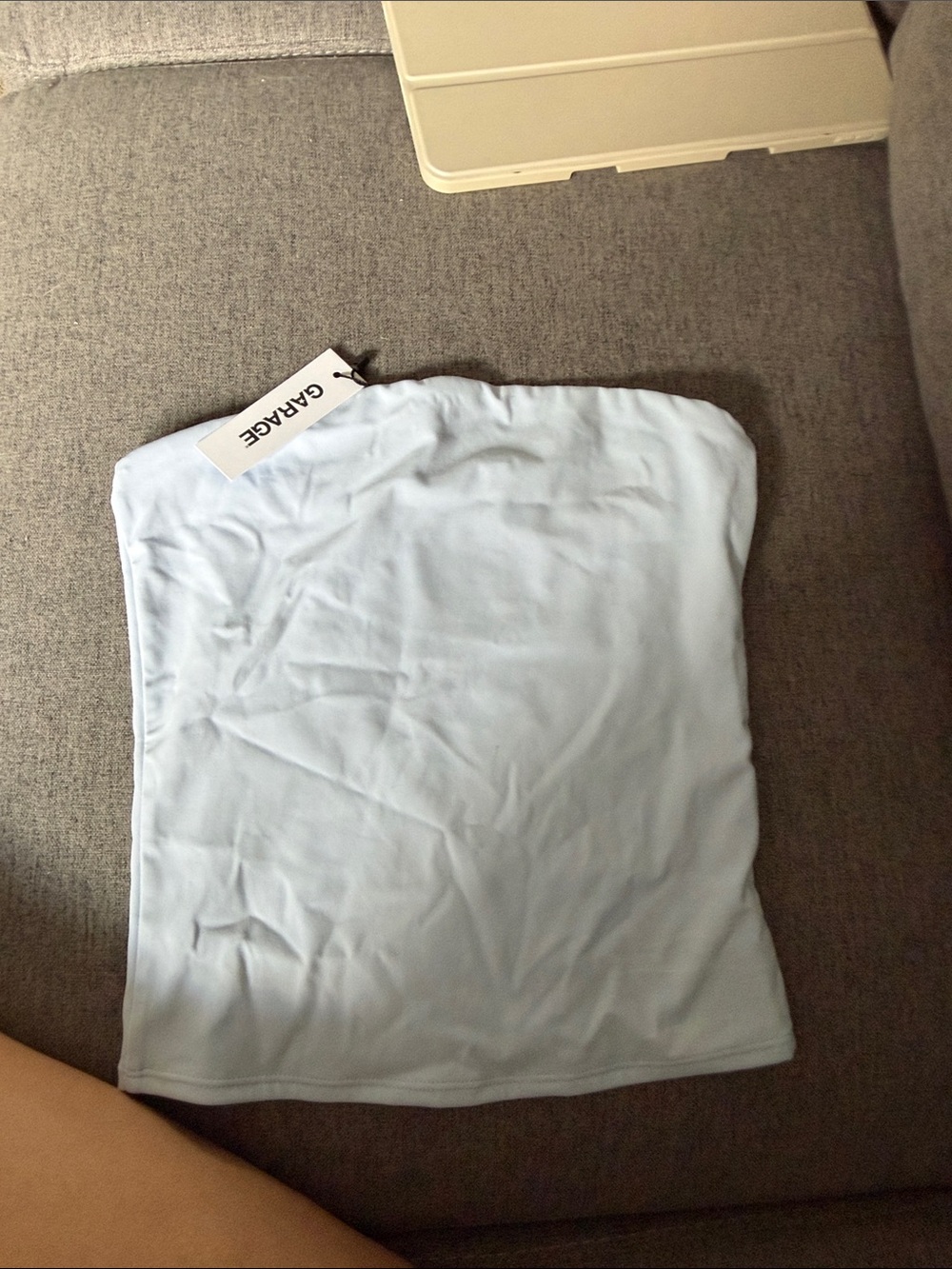 Garage Pastel Blue Strapless Tube Top